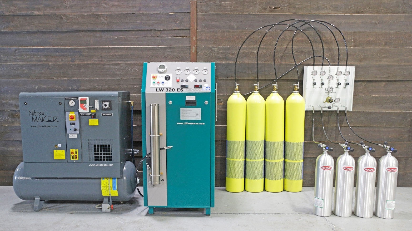 Breathing-air equipment from the company’s existing website